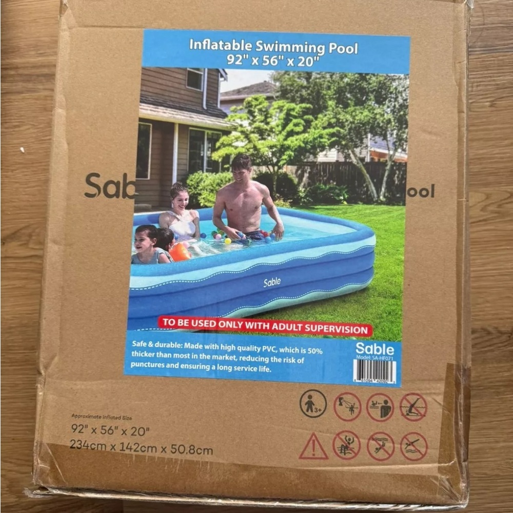 Blue Inflatable Pool - Picture 2 of 2